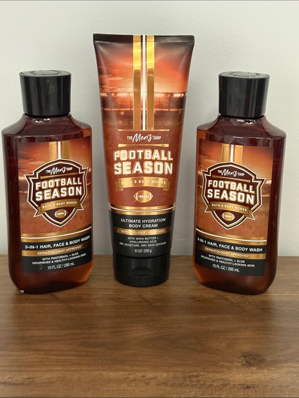 Bath & Body Works Football Season Men’s Body Care 3 Pc Set NEW